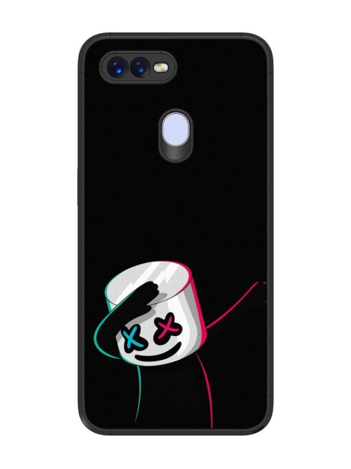 Black Marshmallow Glossy Metal Phone Cover for Oppo F9 Pro Zapvi