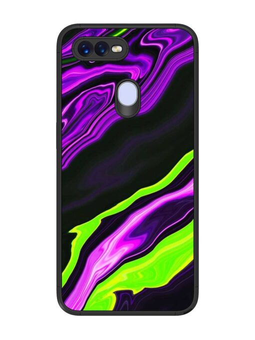 Bright Fluid Violet Glossy Metal Phone Cover for Oppo F9 Pro Zapvi