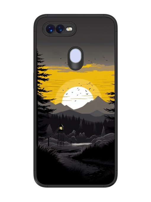 Sunset Vector Glossy Metal Phone Cover for Oppo F9 Pro