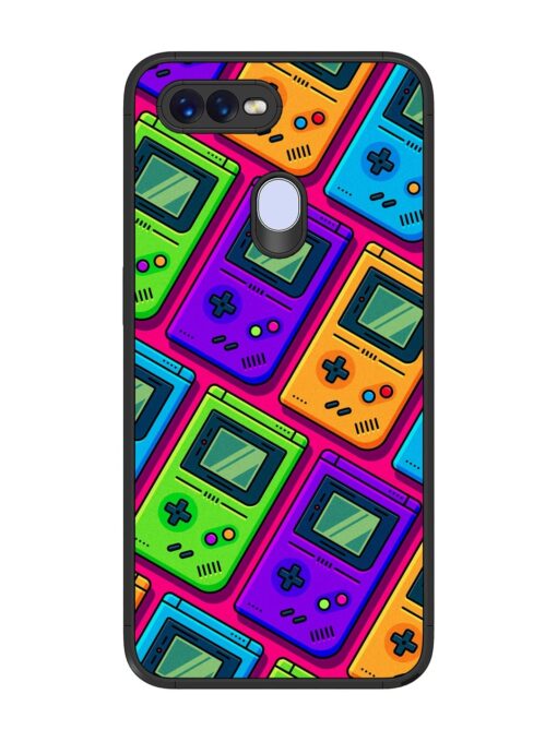 Game Seamless Pattern Glossy Metal Phone Cover for Oppo F9 Pro Zapvi