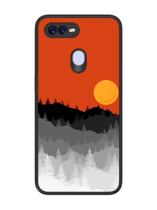 Mountain Lofi Sun Glossy Metal Phone Cover for Oppo F9 Pro