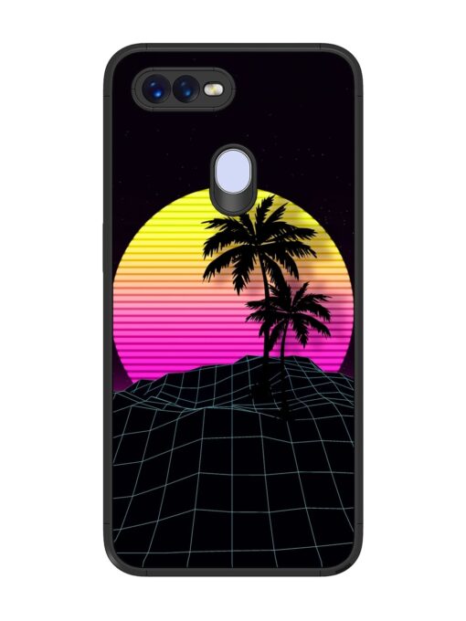 Coconut Vector Glossy Metal Phone Cover for Oppo F9 Pro Zapvi