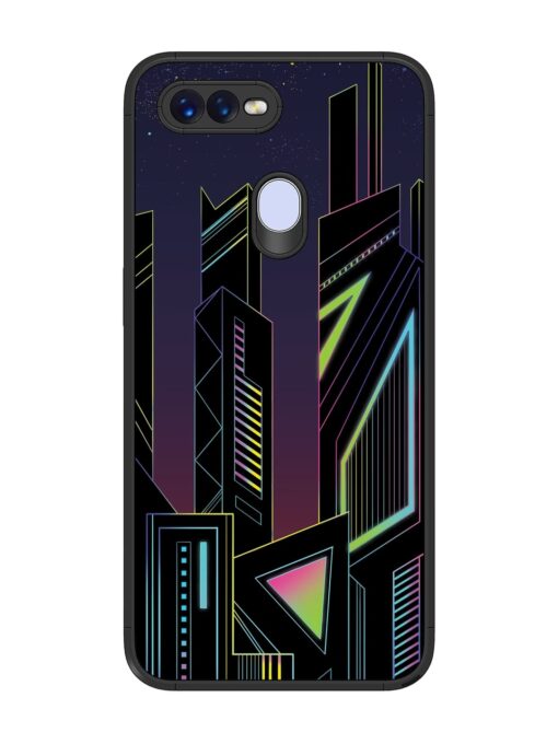 Neon Dreamscape Glossy Metal Phone Cover for Oppo F9 Pro Zapvi