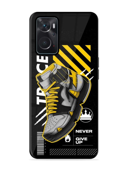 Shoe Background Glossy Metal Phone Cover for Oppo K10 (4G) Zapvi