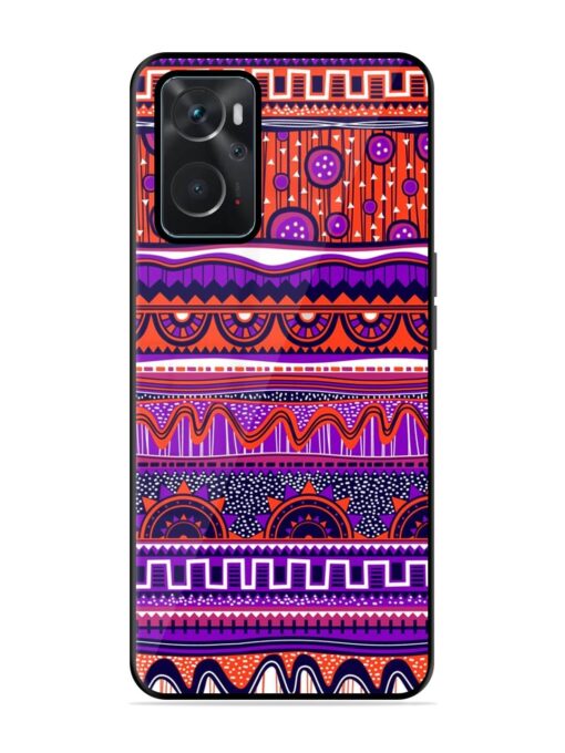 Ethnic Seamless Pattern Glossy Metal TPU Phone Cover for Oppo K10 (4G) Zapvi