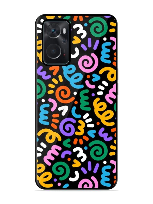 Colorful Seamless Vector Glossy Metal Phone Cover for Oppo K10 (4G) Zapvi