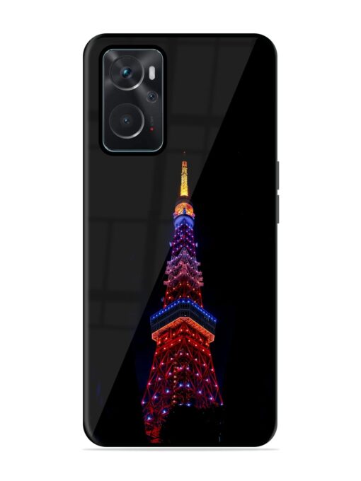 Eiffel Tower Night View Glossy Metal Phone Cover for Oppo K10 (4G) Zapvi