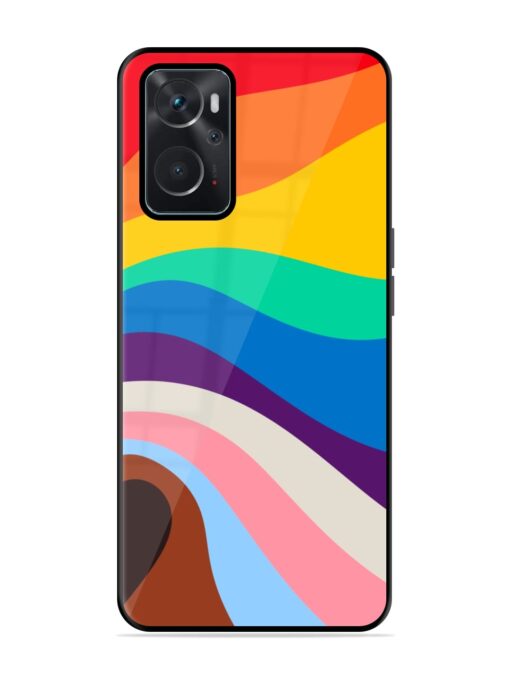 Minimal Pride Art Glossy Metal Phone Cover for Oppo K10 (4G)