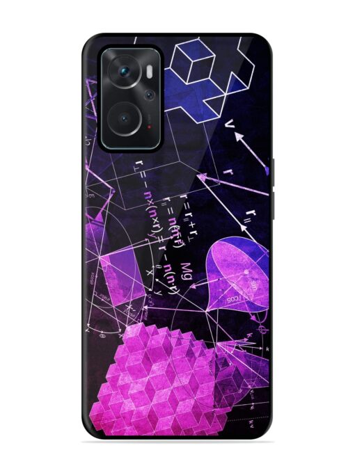 Math Physics Formula Art Glossy Metal Phone Cover for Oppo K10 (4G) Zapvi