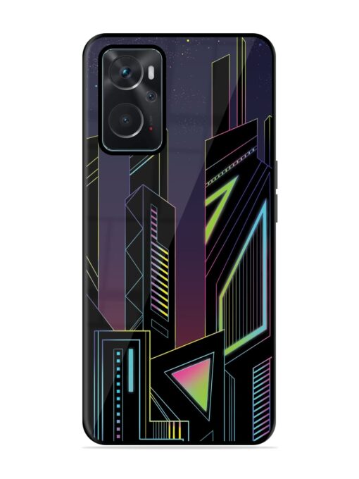 Neon Dreamscape Glossy Metal Phone Cover for Oppo K10 (4G)