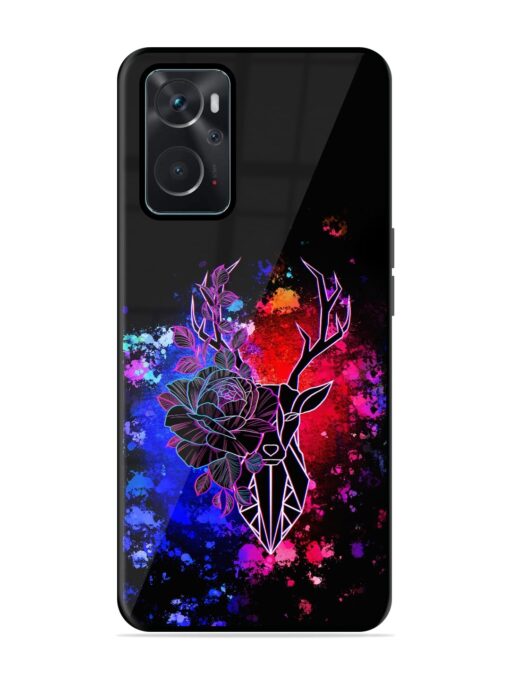 Floral Deer Art Glossy Metal Phone Cover for Oppo K10 (4G) Zapvi