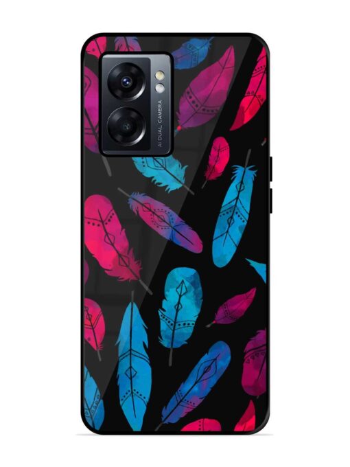 Feather Art Glossy Metal Phone Cover for Oppo K10 (5G) Zapvi