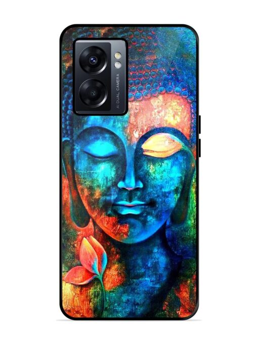 Buddha Painting Glossy Metal Phone Cover for Oppo K10 (5G) Zapvi