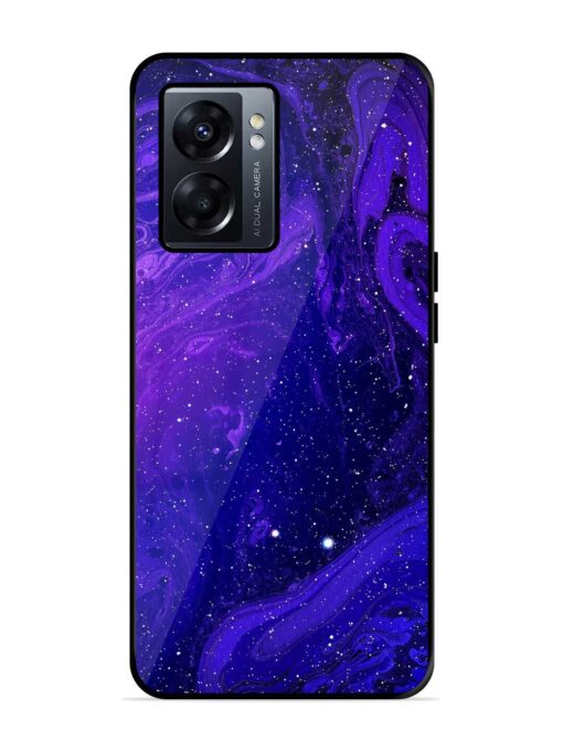 Galaxy Acrylic Abstract Art Glossy Metal Phone Cover for Oppo K10 (5G) Zapvi