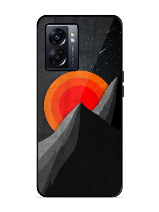 Black Mountain Glossy Metal Phone Cover for Oppo K10 (5G)