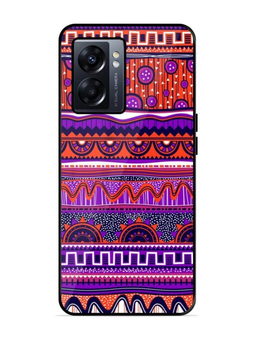 Ethnic Seamless Pattern Glossy Metal TPU Phone Cover for Oppo K10 (5G) Zapvi