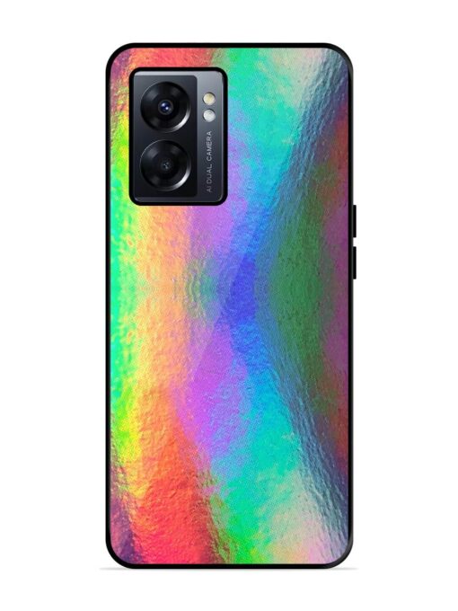 Colorful Holographic Background Glossy Metal TPU Phone Cover for Oppo K10 (5G) Zapvi