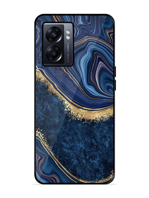 Abstract Background Blue Glossy Metal TPU Phone Cover for Oppo K10 (5G) Zapvi