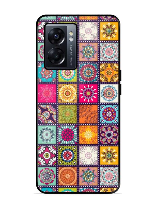 Seamless Pattern Vintage Glossy Metal Phone Cover for Oppo K10 (5G) Zapvi