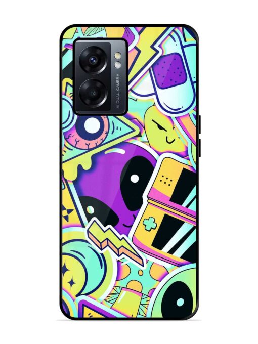 Scratch Art Glossy Metal Phone Cover for Oppo K10 (5G)