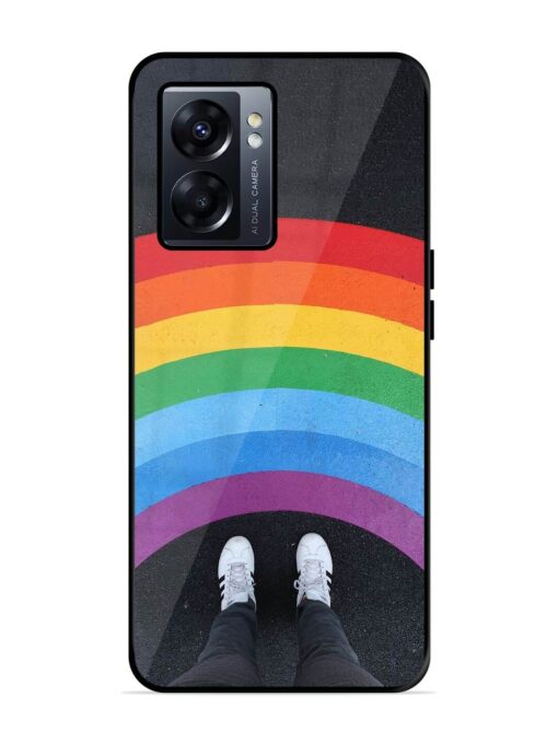 Legs Rainbow Glossy Metal TPU Phone Cover for Oppo K10 (5G)