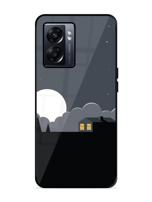 Full Moon Vector Art Glossy Metal Phone Cover for Oppo K10 (5G) Zapvi