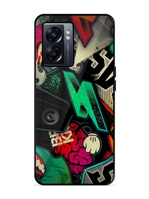 Graffiti Art Glossy Metal Phone Cover for Oppo K10 (5G) Zapvi