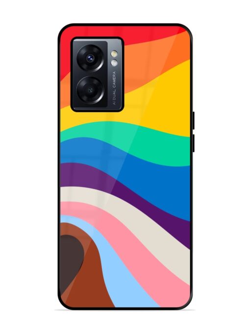 Minimal Pride Art Glossy Metal Phone Cover for Oppo K10 (5G) Zapvi