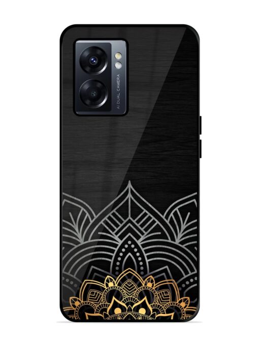 Decorative Golden Pattern Glossy Metal Phone Cover for Oppo K10 (5G) Zapvi