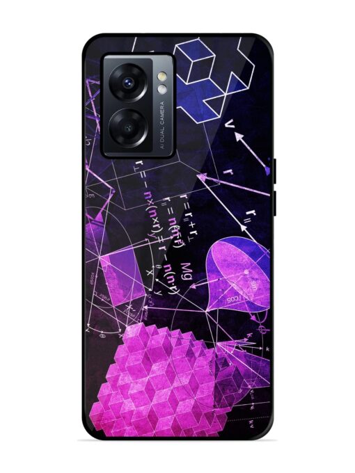 Math Physics Formula Art Glossy Metal Phone Cover for Oppo K10 (5G)