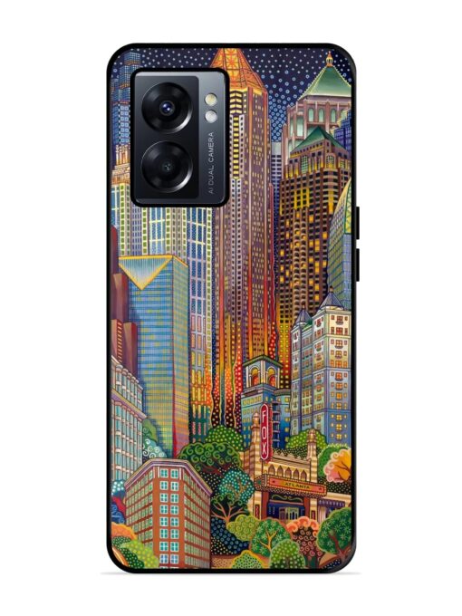 Cityscapes Art Glossy Metal Phone Cover for Oppo K10 (5G) Zapvi