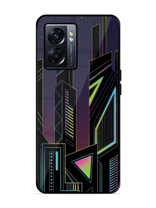 Neon Dreamscape Glossy Metal Phone Cover for Oppo K10 (5G) Zapvi