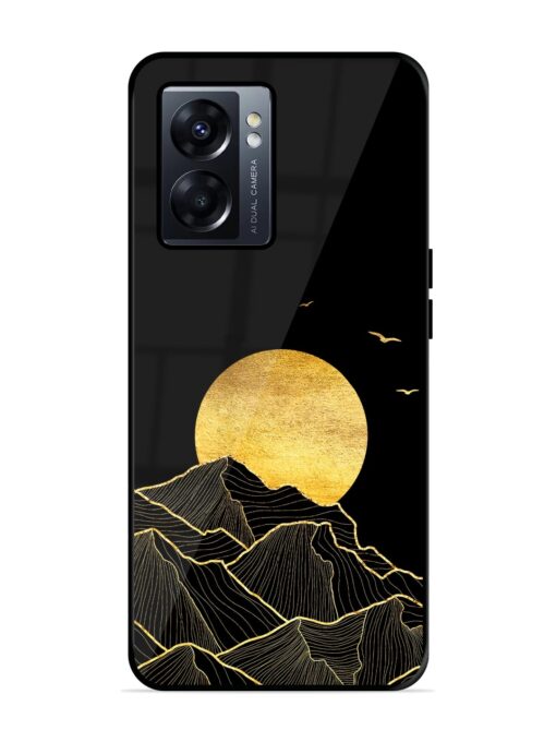 Golden Sunrise Glossy Metal Phone Cover for Oppo K10 (5G) Zapvi