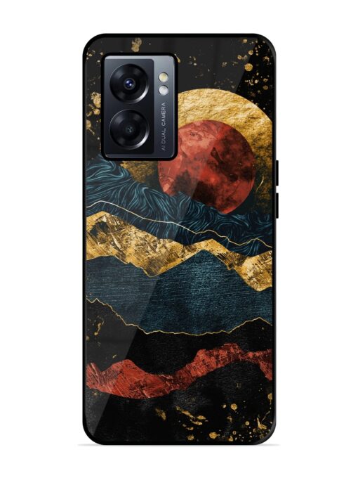 Gold Painting View Glossy Metal Phone Cover for Oppo K10 (5G) Zapvi