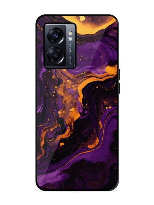 Painting Of A Purple Glossy Metal Phone Cover for Oppo K10 (5G) Zapvi