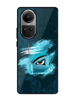 Lord Shiva Glossy Metal Phone Cover for Oppo Reno 10 (5G)