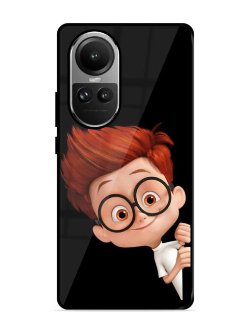 Smart Boy Cartoon Glossy Metal Phone Cover for Oppo Reno 10 (5G) Zapvi