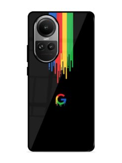 Google Logo Glossy Metal Phone Cover for Oppo Reno 10 (5G)