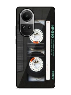 Sony Hf-S90 Cassette Glossy Metal Phone Cover for Oppo Reno 10 (5G)