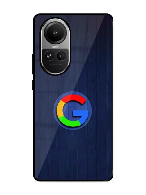 Google Logo Printed Glossy Metal TPU Phone Cover for Oppo Reno 10 (5G) Zapvi