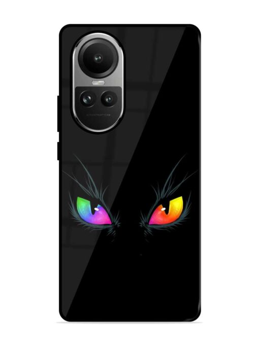 Cat Eyes Glossy Metal Phone Cover for Oppo Reno 10 (5G)