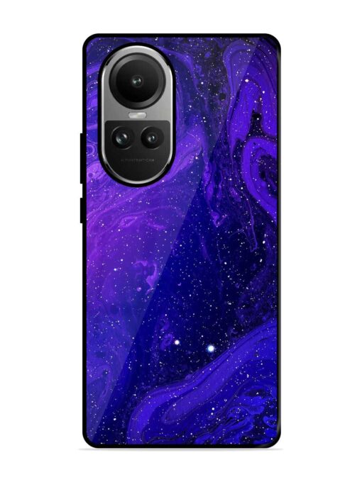 Galaxy Acrylic Abstract Art Glossy Metal Phone Cover for Oppo Reno 10 (5G) Zapvi