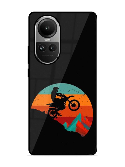 Mountain Bike Glossy Metal Phone Cover for Oppo Reno 10 (5G) Zapvi