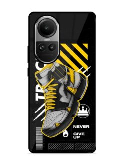 Shoe Background Glossy Metal Phone Cover for Oppo Reno 10 (5G)