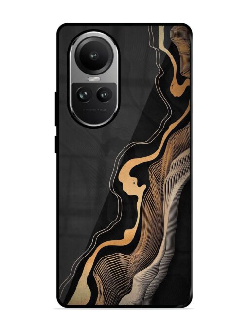 Abstract Art Glossy Metal TPU Phone Cover for Oppo Reno 10 (5G)