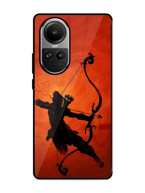 Illustration Lord Rama Glossy Metal Phone Cover for Oppo Reno 10 (5G) Zapvi