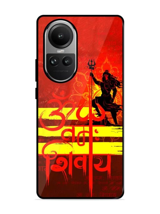 Illustration Lord Shiva Glossy Metal TPU Phone Cover for Oppo Reno 10 (5G) Zapvi