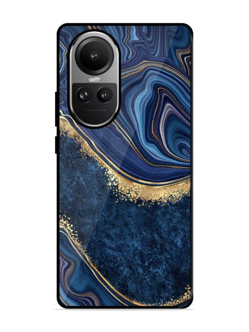 Abstract Background Blue Glossy Metal TPU Phone Cover for Oppo Reno 10 (5G) Zapvi