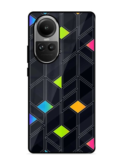 Abstract Mosaic Seamless Glossy Metal Phone Cover for Oppo Reno 10 (5G) Zapvi