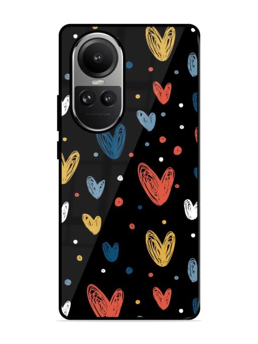 Happy Valentines Day Glossy Metal TPU Phone Cover for Oppo Reno 10 (5G) Zapvi